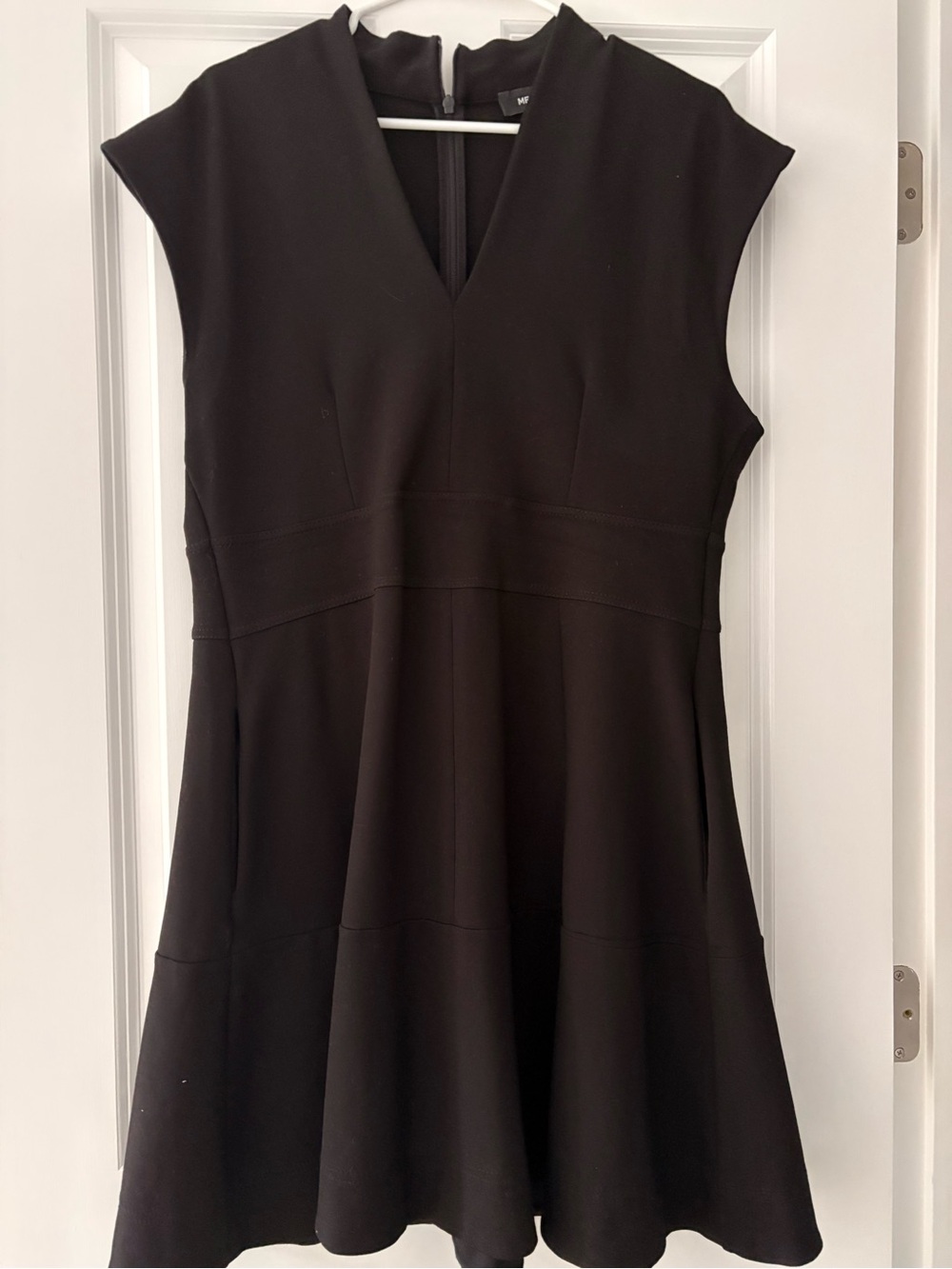 ME + EM Classic Black V-Neck Fit & Flare Dress